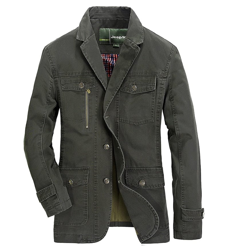 Men's Cotton Denim Business Blazer Jacket