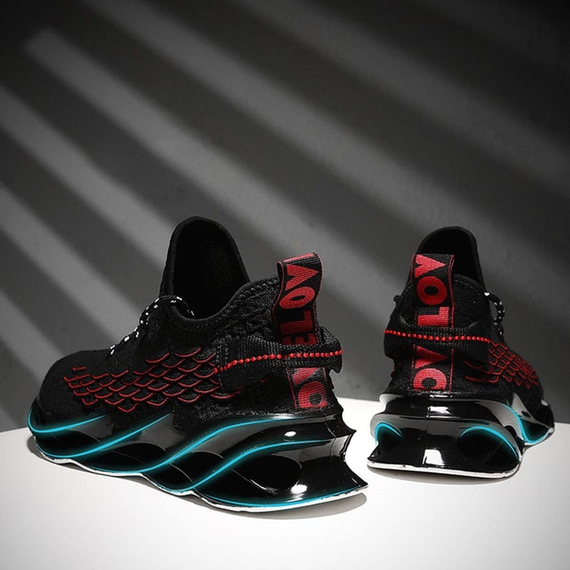 Men's Breathable Lace-up Blade Running Sport Sneakers