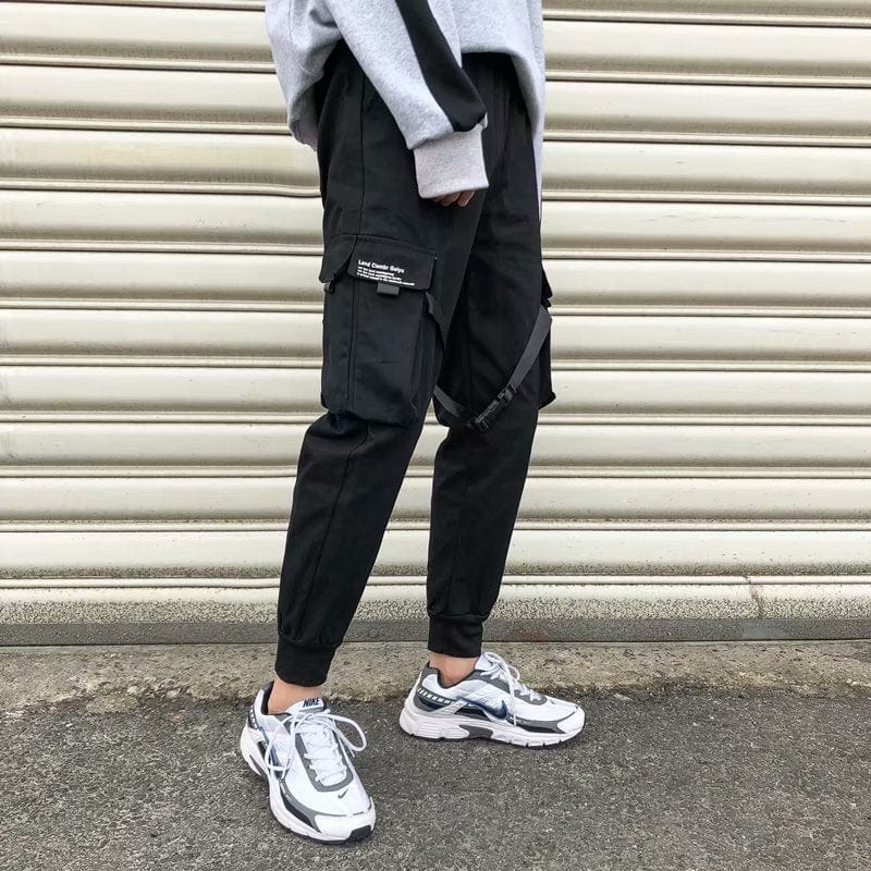 Men's Hip Hop Cargo Harem Jogger Track Pants with Pockets