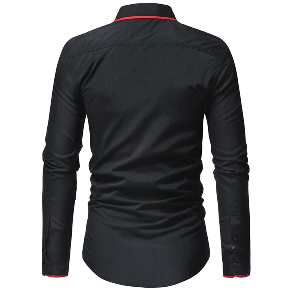 Business Shirts Men's Long-sleeved Business Casual Shirts Slim-fit Formal Shirts