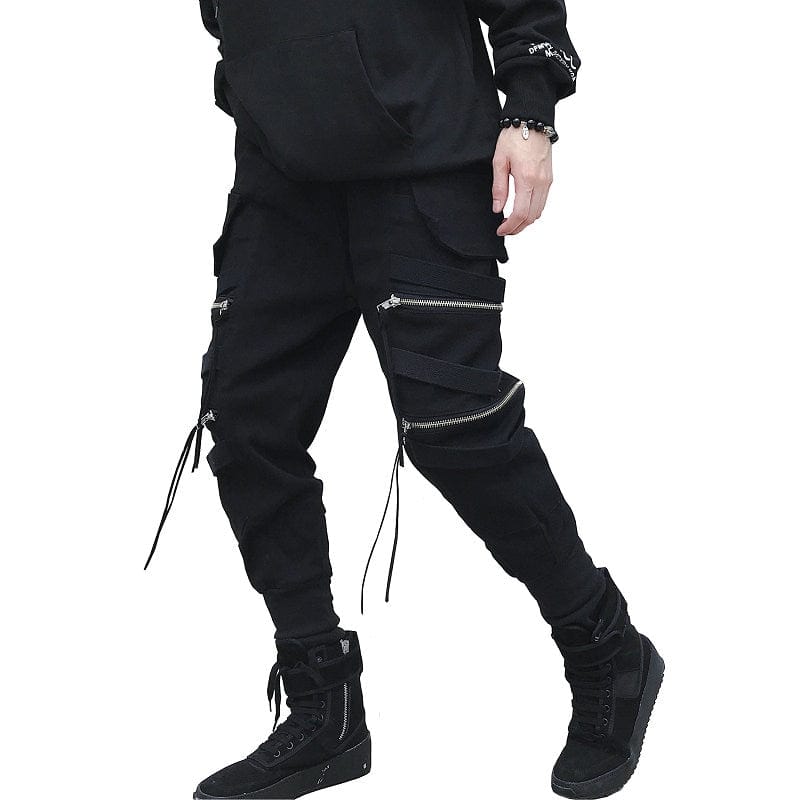Men's Slim Ankle-Length Streetwear Joggers, Unisex