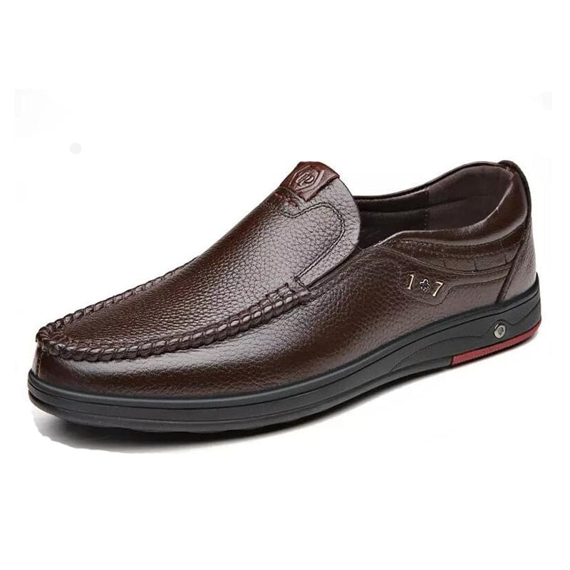 Men's Genuine Leather Slip-On Loafers