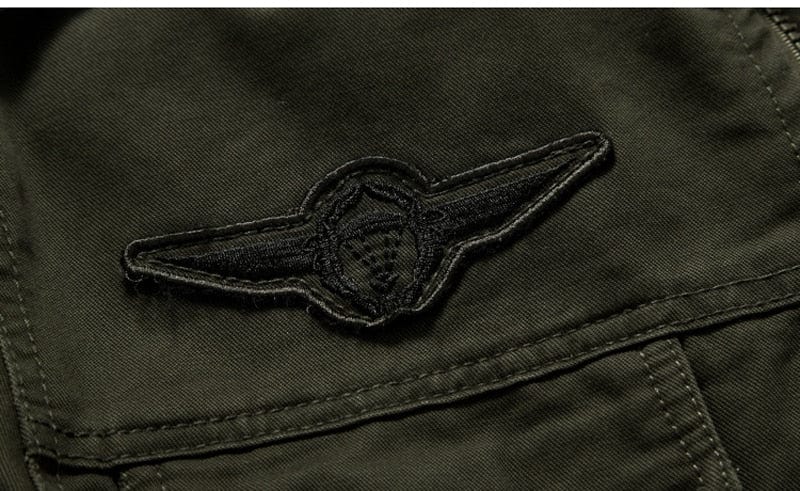Men's Plus-Size Cotton Military Bomber Jacket