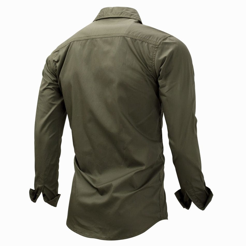 Men's Slim Fit Long Sleeve Turn-Down Collar Business Shirt