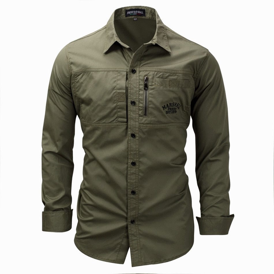 Men's Slim Fit Long Sleeve Turn-Down Collar Business Shirt