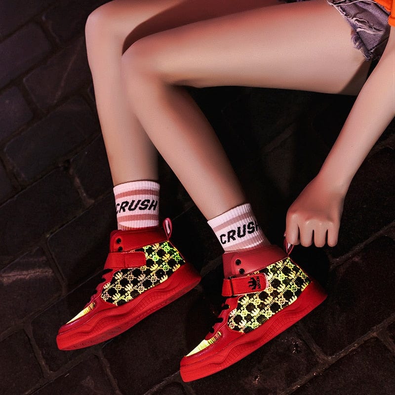 Unisex Adult LED USB Rechargeable Glowing Sneakers, Party Skate Shoes