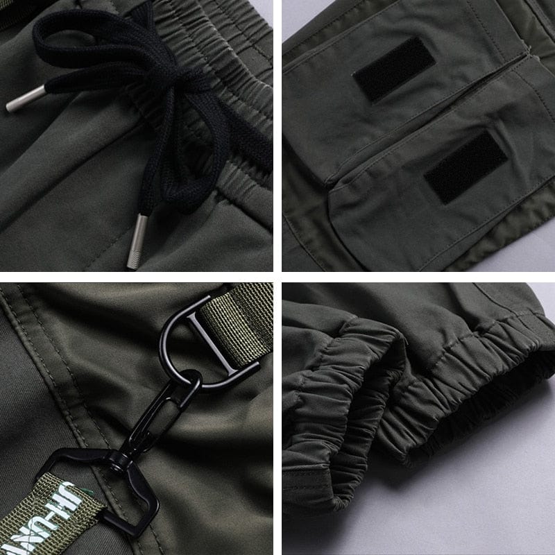 Men's Hip Hop Cotton Harem Cargo Joggers Sweatpants
