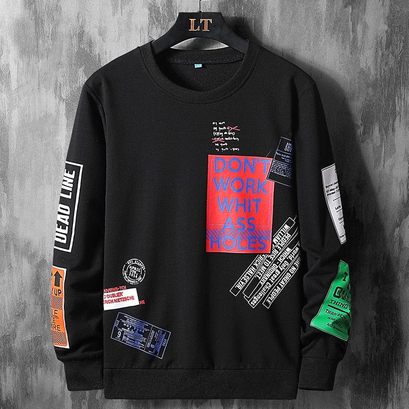 Men's Oversized Long Sleeve Casual O-Neck T-Shirt