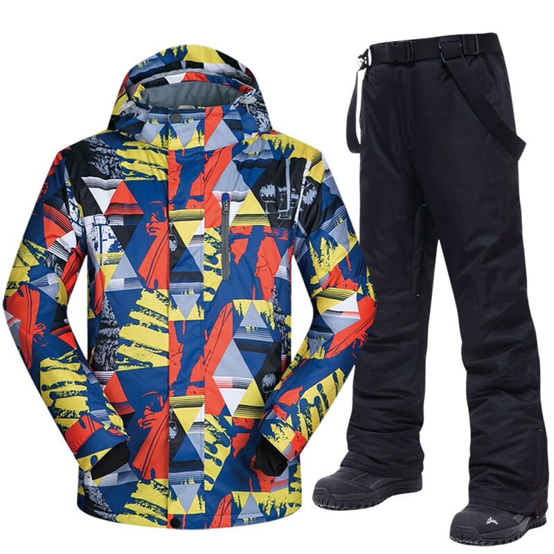 Men's Warm Windproof Waterproof Winter Ski Jacket and Pants
