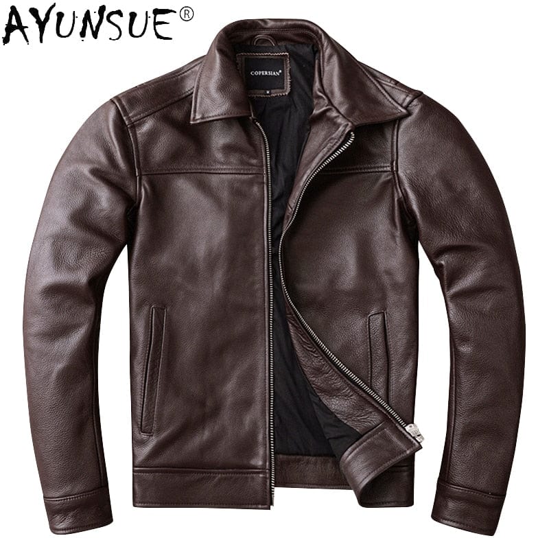 Men's Genuine Cowhide Leather Jacket