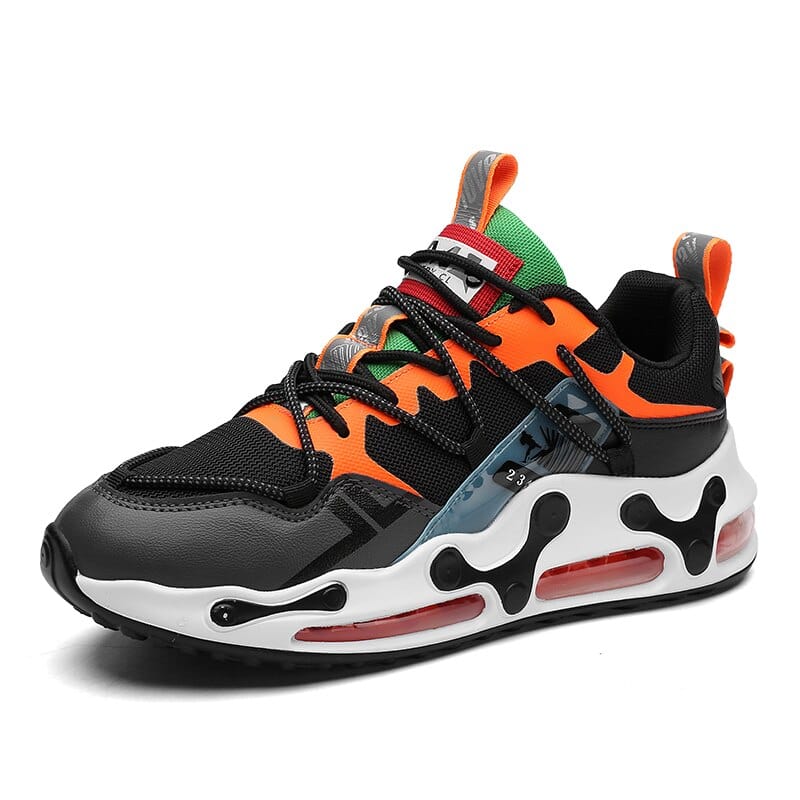 Men's Mesh Breathable Air-Cushion Running Shoes, Chunky Outdoor Sneakers