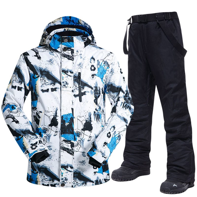 Men's Warm Windproof Waterproof Winter Ski Jacket and Pants