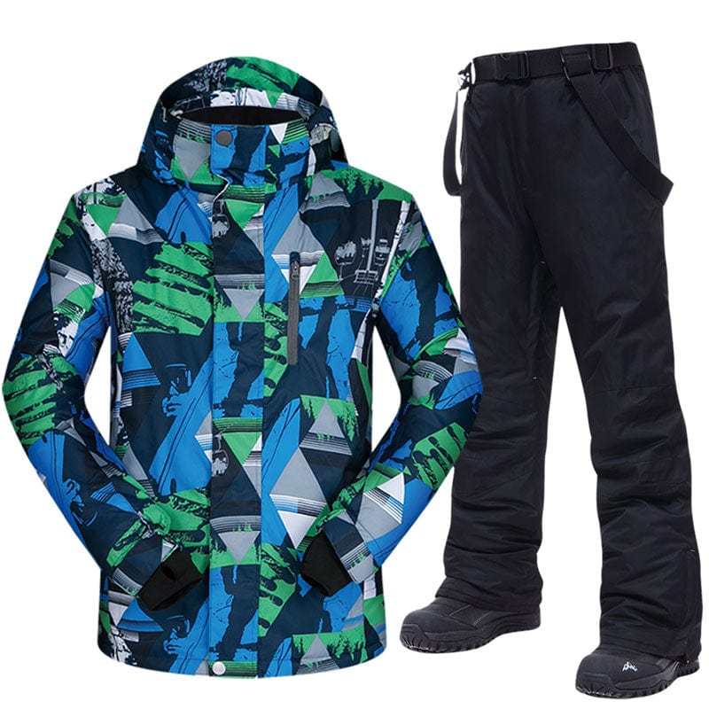 Men's Warm Windproof Waterproof Winter Ski Jacket and Pants