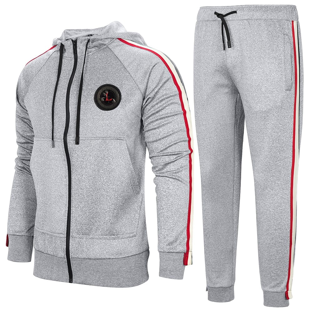 Men's Military Hooded Jacket and Jogger Tracksuit Set