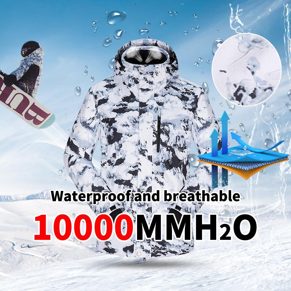 Men's Warm Windproof Waterproof Winter Ski Jacket and Pants