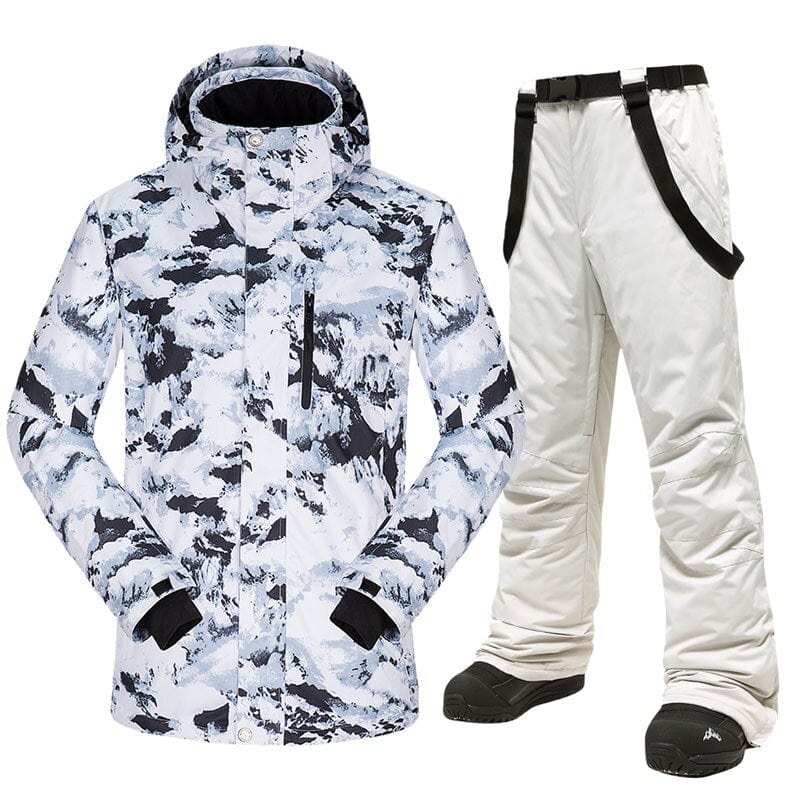 Men's Warm Windproof Waterproof Winter Ski Jacket and Pants