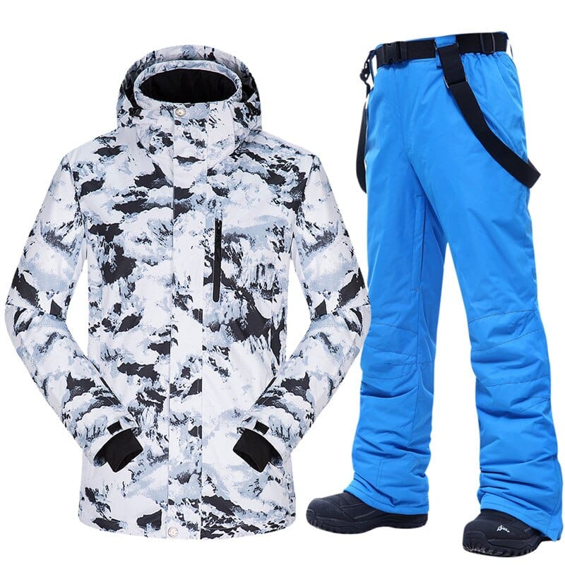 Men's Warm Windproof Waterproof Winter Ski Jacket and Pants