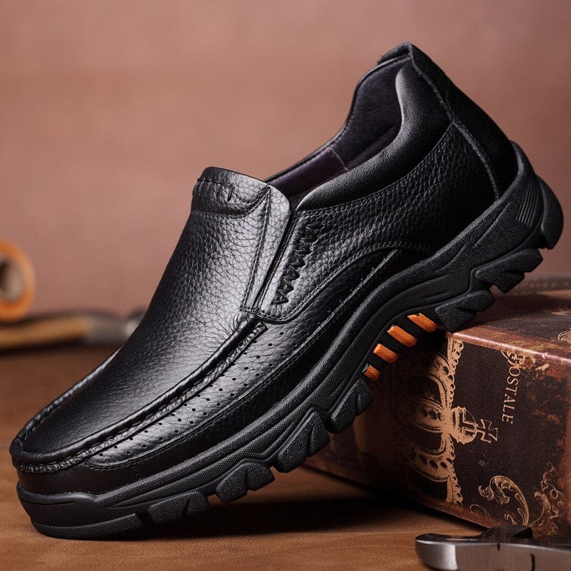 Men's Genuine Leather Slip-On Casual Loafers