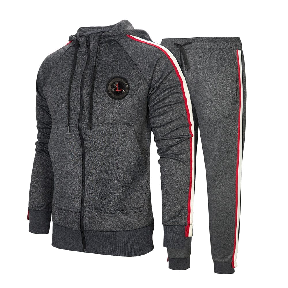 Men's Military Hooded Jacket and Jogger Tracksuit Set