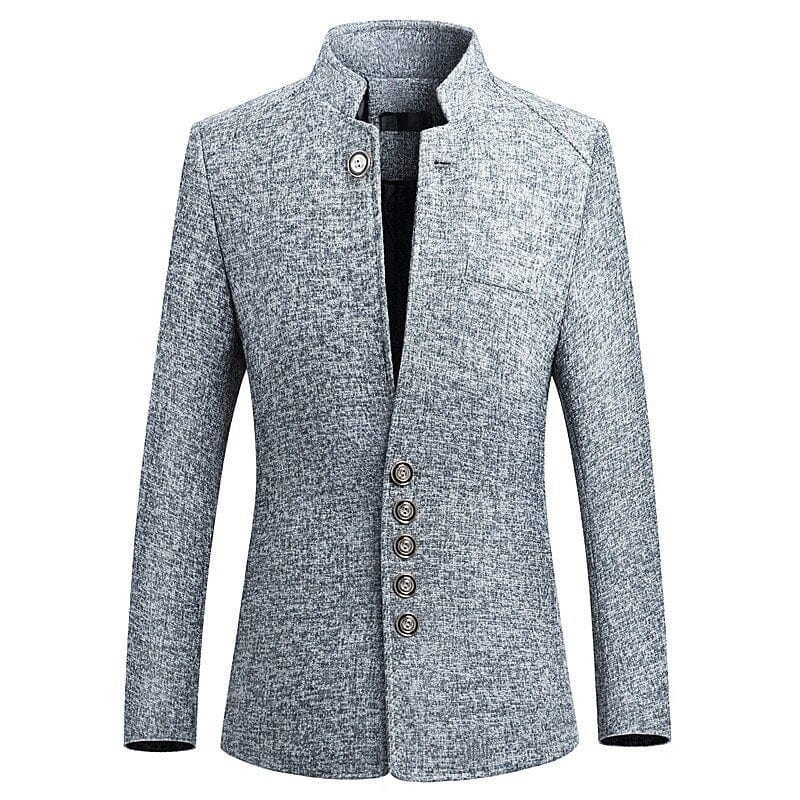 Custom Blazers Chinese Style Stand Collar Printed Suit Jacket / High End Business Casual Large Size M-5XL