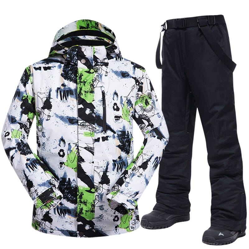 Men's Warm Windproof Waterproof Winter Ski Jacket and Pants