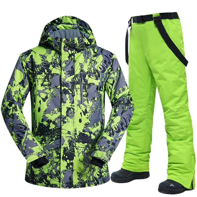 Men's Warm Windproof Waterproof Winter Ski Jacket and Pants