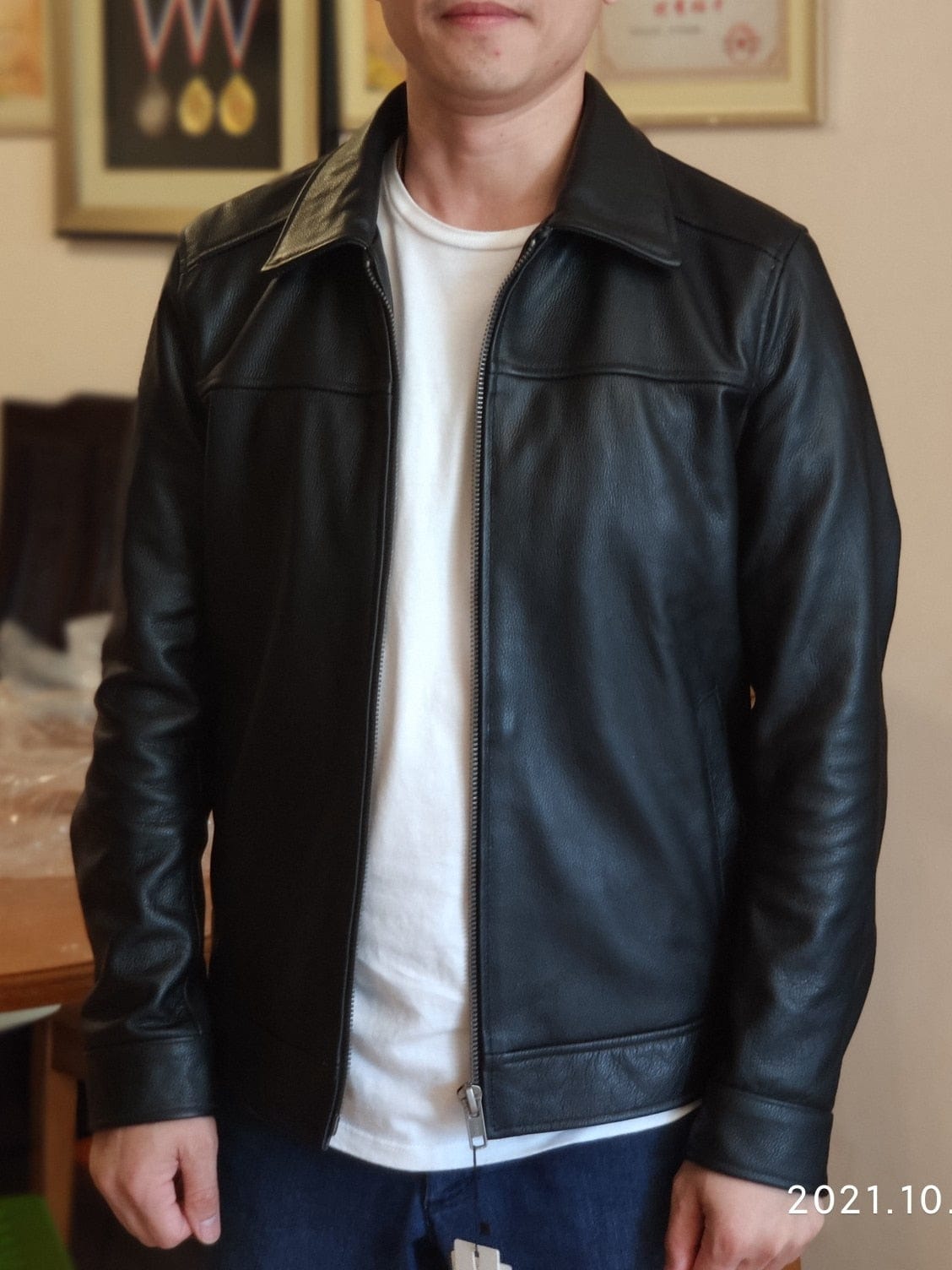 Men's Genuine Cowhide Leather Jacket