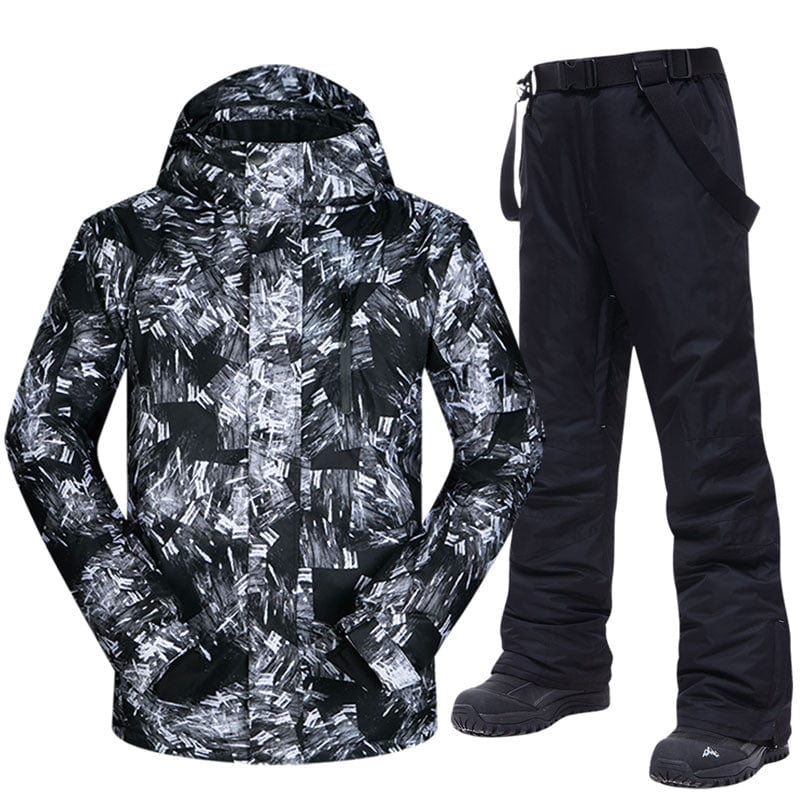 Men's Warm Windproof Waterproof Winter Ski Jacket and Pants