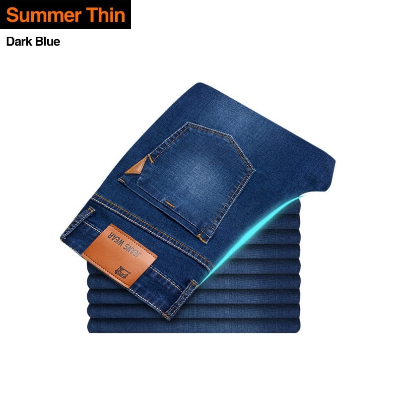Men's Stretch Slim Denim Business Jeans