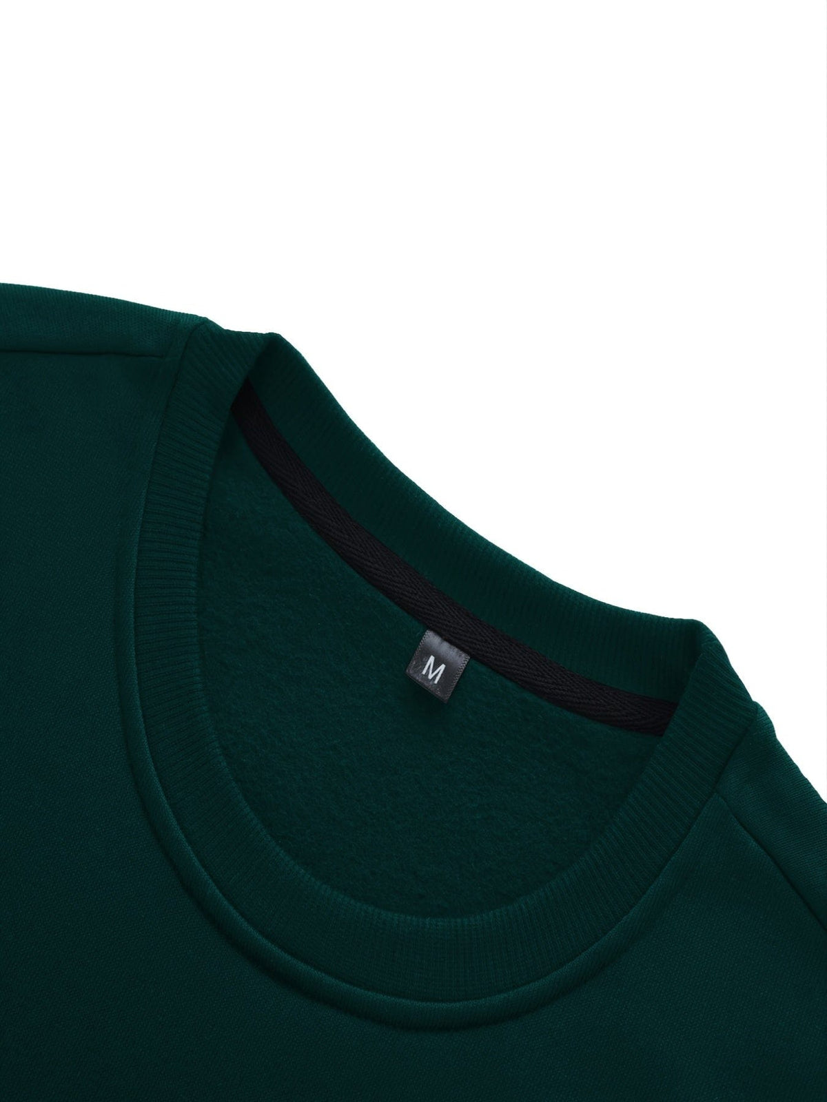 Men's Vintage Fleece V Letter Graphic Print Round Neck Pullover Sweatshirt