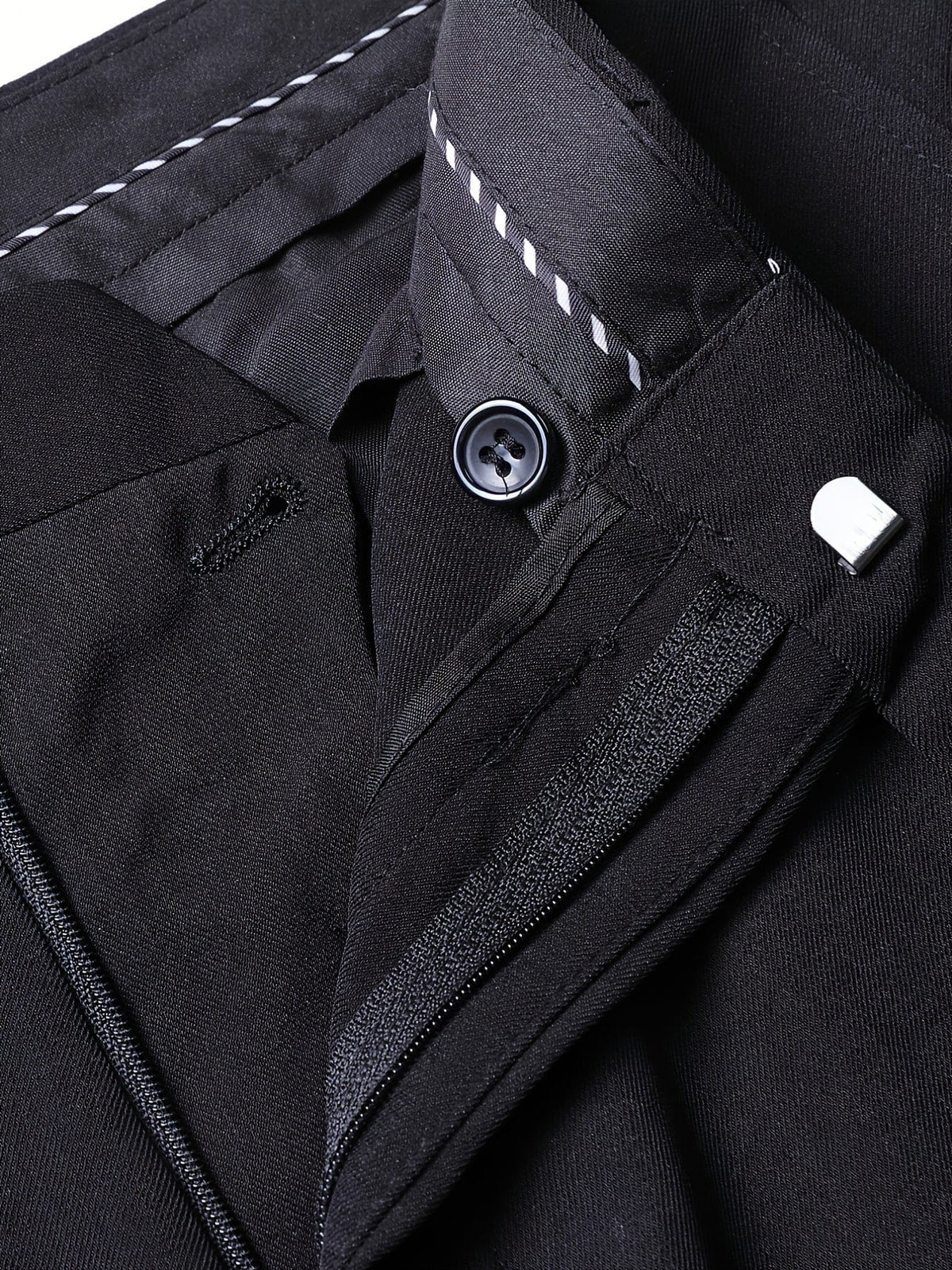 Men's V-neck Blazer Suit With Pants, One Button Top, Plain Color Smart Casual Wear