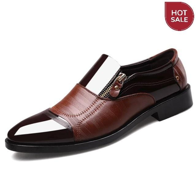 Mazefeng Classic Business Men's Dress Shoes Wedding Shoes Men Slip On Office Oxford Shoes For Men Black