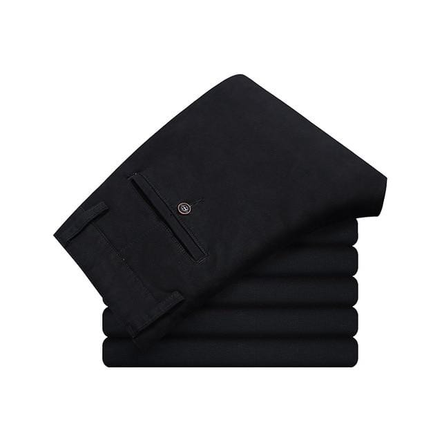 Men's Cotton Stretch Straight Casual Pants, Plus Size 42-46