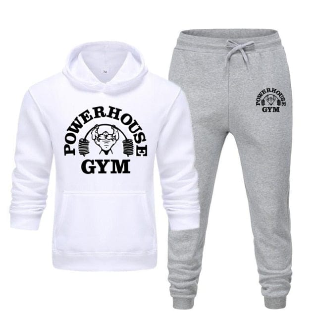 Men's Autumn Winter Hooded Sweatshirt and Sweatpants Set
