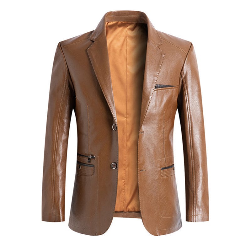 Neue Markenblazer Herren Frühling Herbst Slim Fit Herren Anzugjacken Mode Lederblazer Herren Jacke Übergröße 7XL, terno masculino