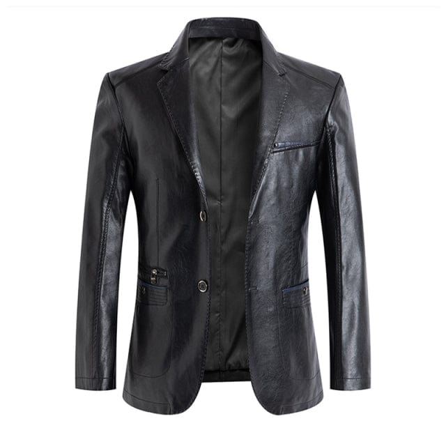 Neue Markenblazer Herren Frühling Herbst Slim Fit Herren Anzugjacken Mode Lederblazer Herren Jacke Übergröße 7XL, terno masculino