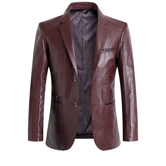 Neue Markenblazer Herren Frühling Herbst Slim Fit Herren Anzugjacken Mode Lederblazer Herren Jacke Übergröße 7XL, terno masculino