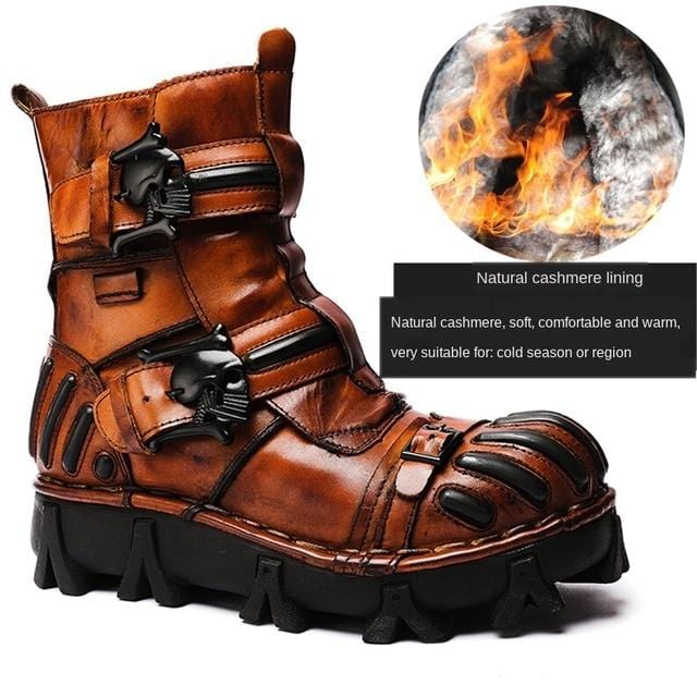 Fashion Men Motorcycle Boots Itali Riding Boot Winter Ankle Boots Military Boot Genuine Leather Safety Shoe Western Boots Cowboy