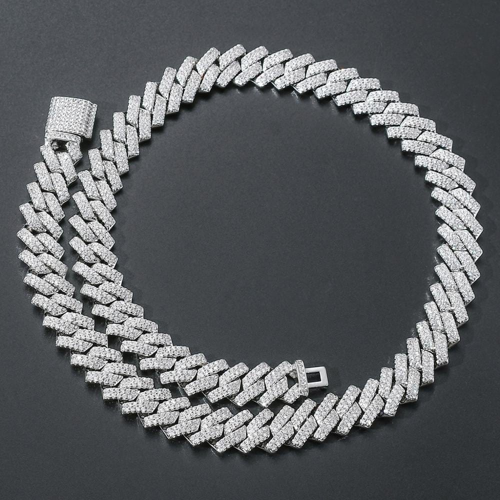 Chaînes glacées pour hommes, collier à maillons cubains de Miami, chaîne cubaine de luxe sertie de pierres CZ, bijoux de mode hip-hop