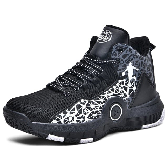 Men's Retro High-Top Lace-Up Basketball Walking Sneakers