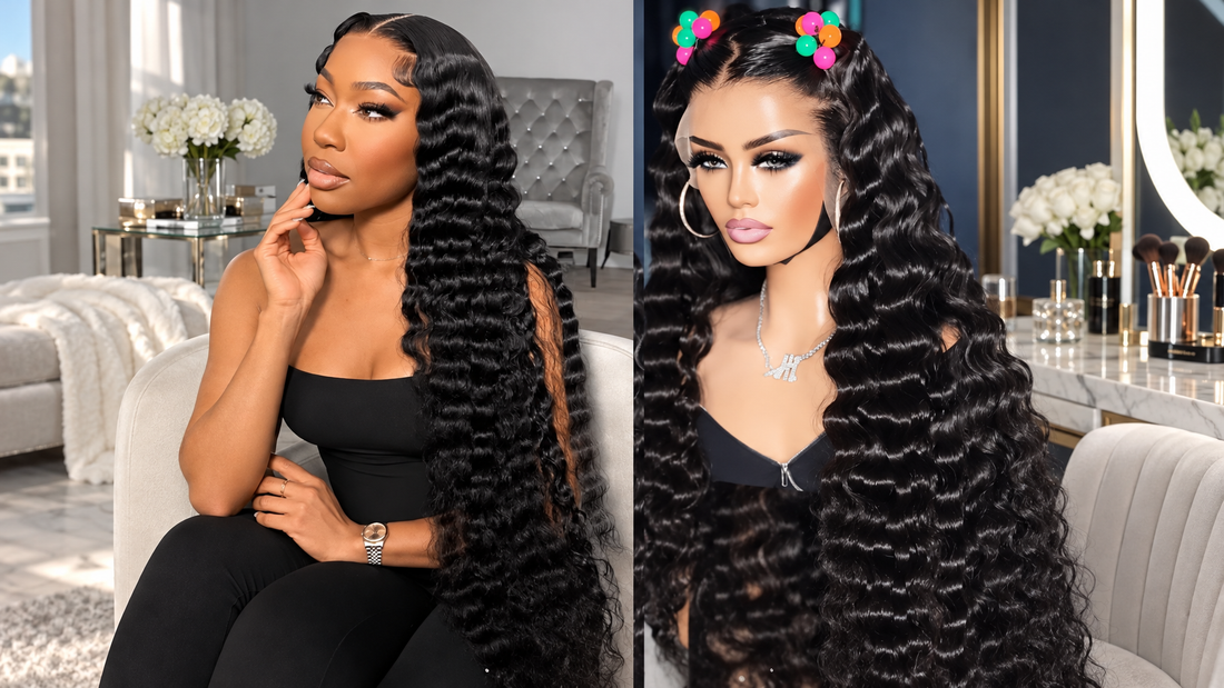 Natural hairline on an HD lace front human hair wig