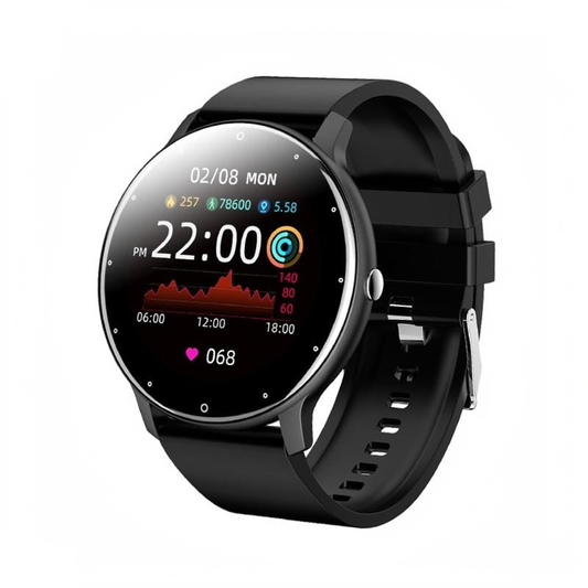 Smart watch sleep monitoring fitness pedometer black clean product photo