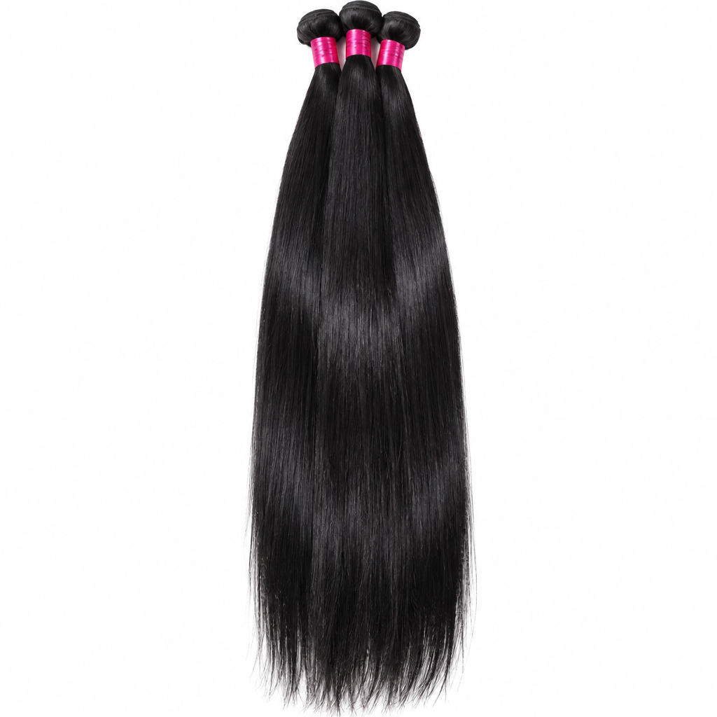 Brazilian straight hair bundles hanging length