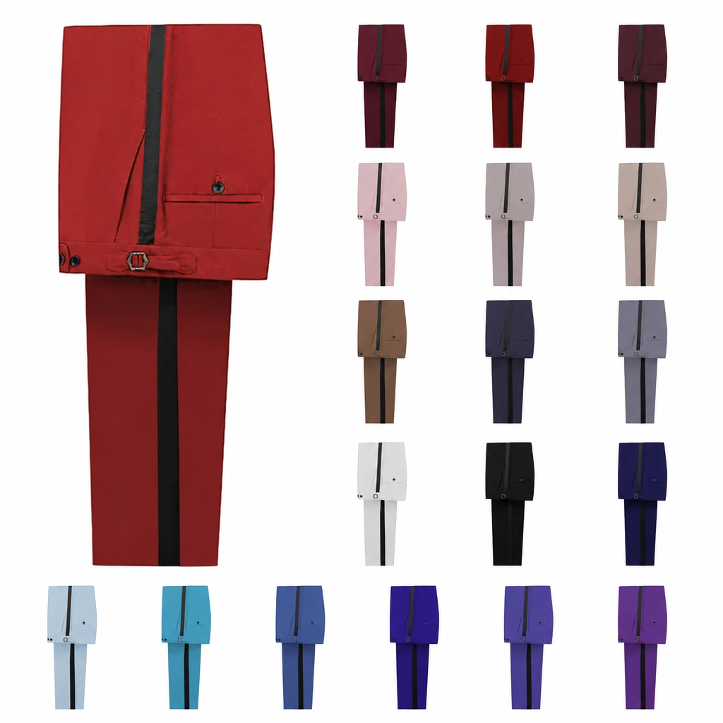 Men's formal tuxedo trousers multiple colors