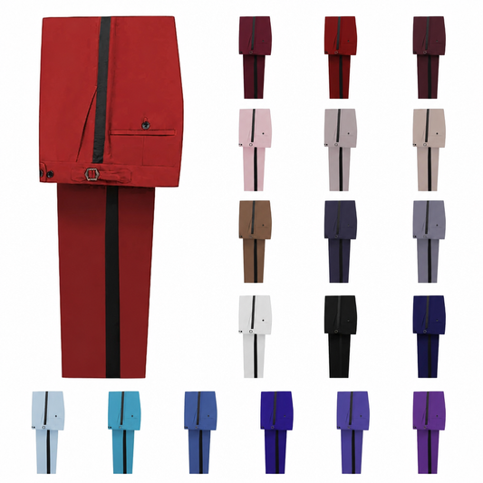 Men's formal tuxedo trousers multiple colors