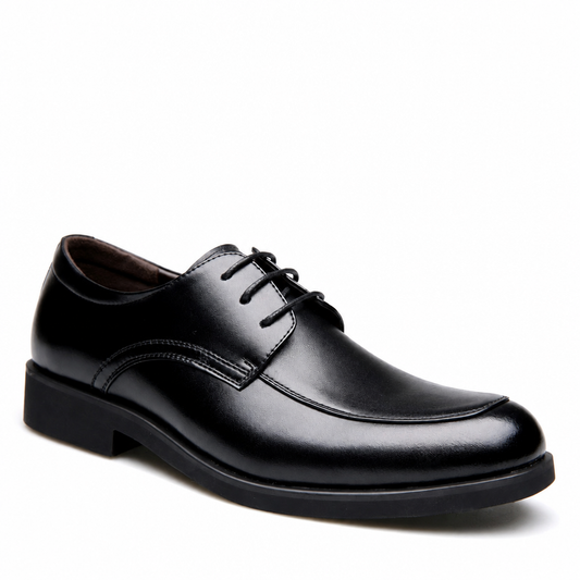 Men's genuine leather formal oxford dress shoes black