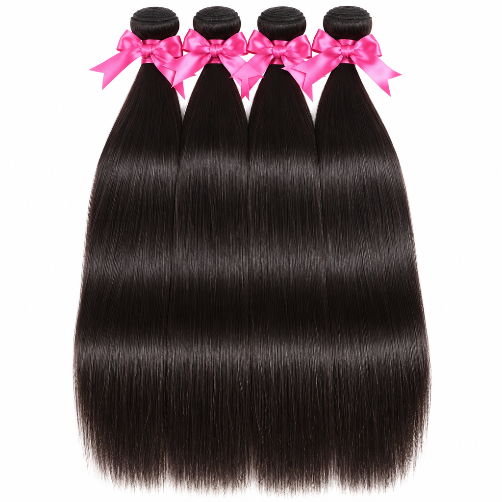 12A Brazilian straight hair bundles hanging length