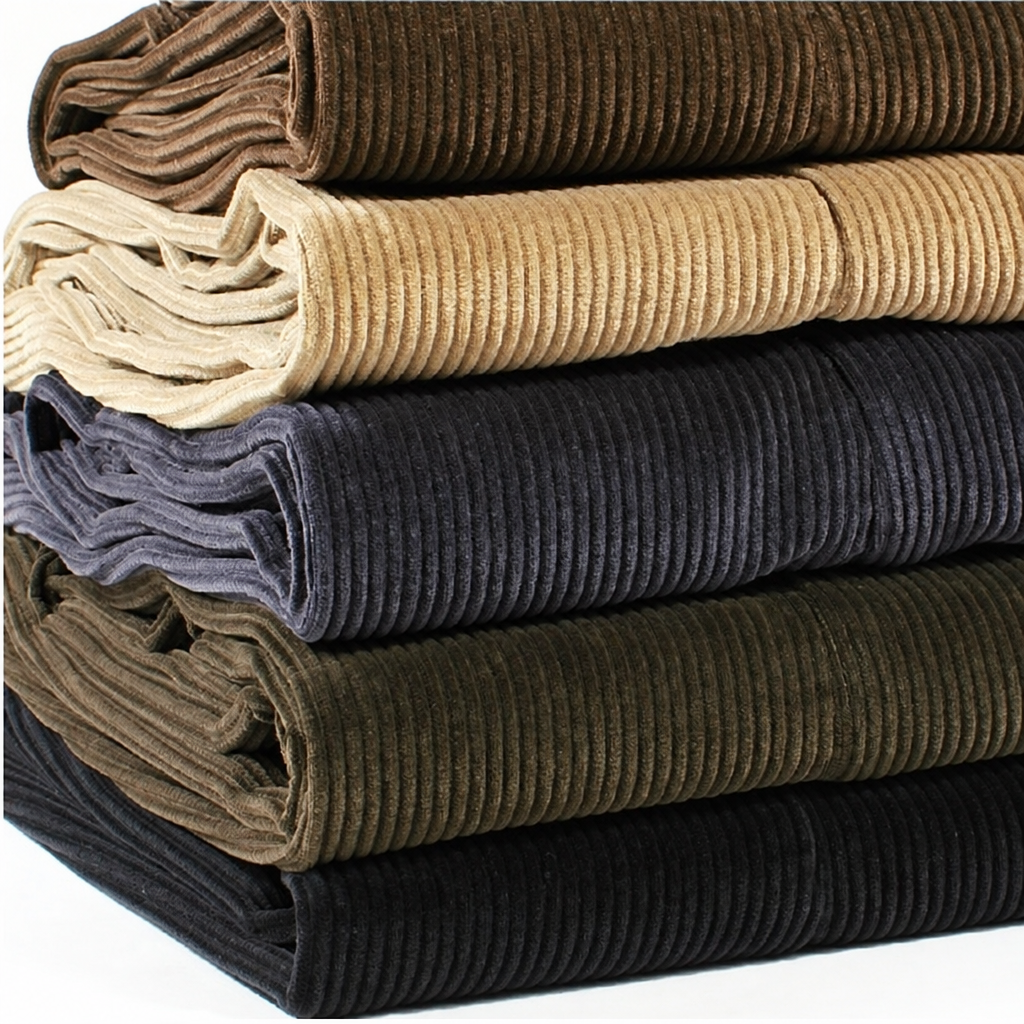 Men's corduroy straight high waist thick autumn winter pants multi color