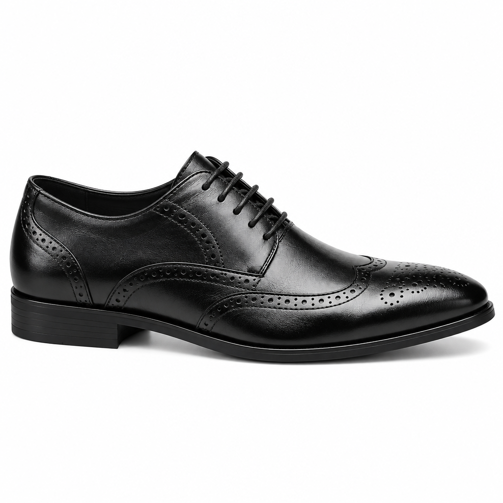 Pointed formal office shoe side profile