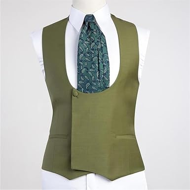 Latest Design Green Peal Lapel With One Button Men Suits 3 Piece Masculino Slim Fit suit